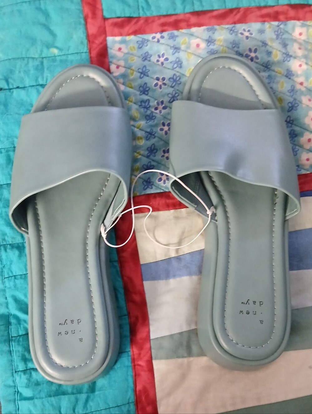a new day Pale Blue Slide Sandals